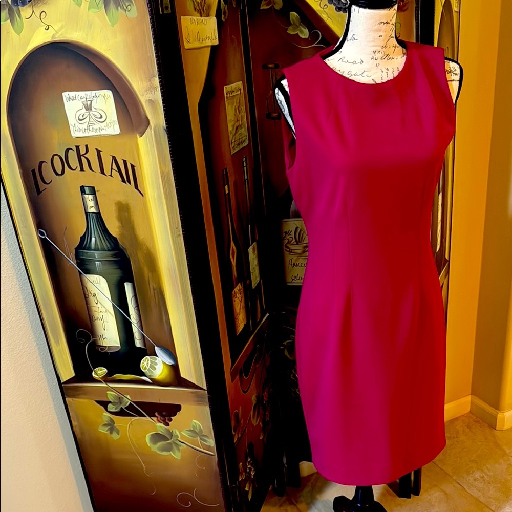 Elegant Pink Sleeveless Dress
